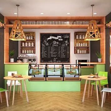 Витрина в кафе в темных тонах vitrina-v-kafe